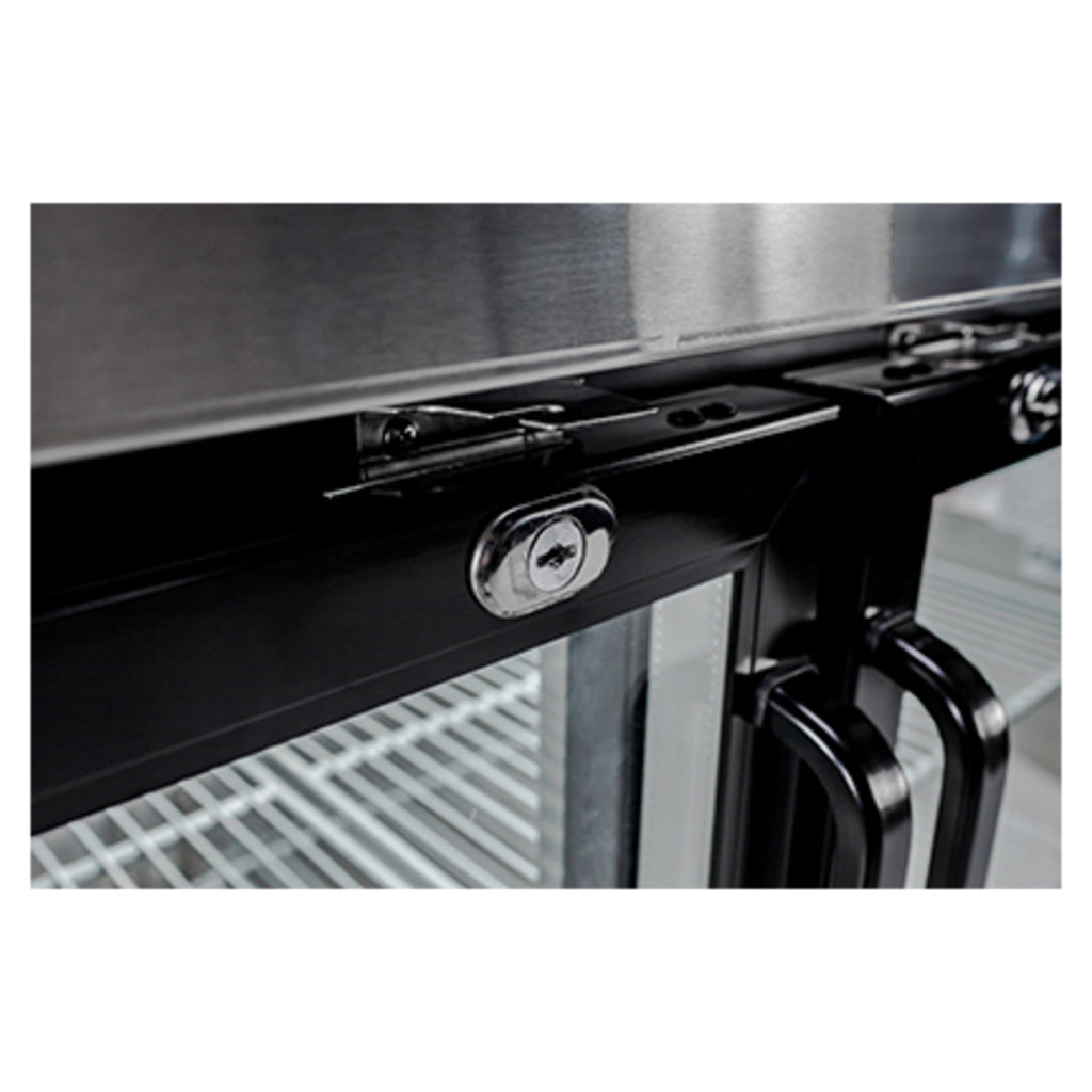 SABA SBB-24-48G, Two Door 48" Refrigerated Back Bar Cooler, Glass Swing Door