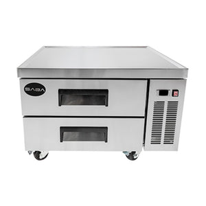 SABA SCB-36, 36.38" Stainless Steel 2 Drawers Chef Base Refrigerator, 115 Volts