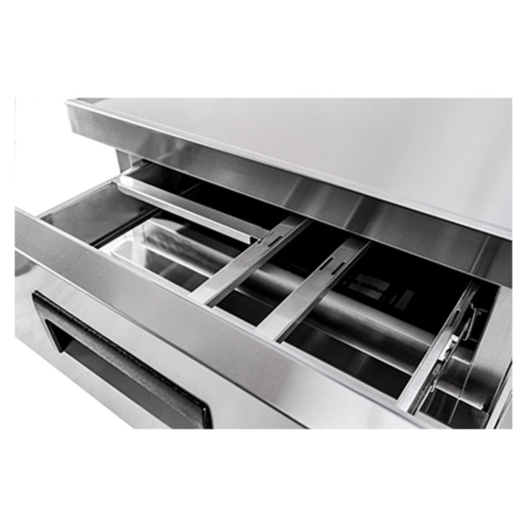 SABA SCB-36, 36.38" Stainless Steel 2 Drawers Chef Base Refrigerator, 115 Volts