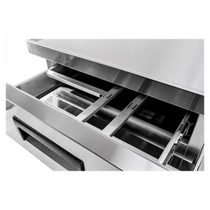 SABA SCB-36, 36.38" Stainless Steel 2 Drawers Chef Base Refrigerator, 115 Volts