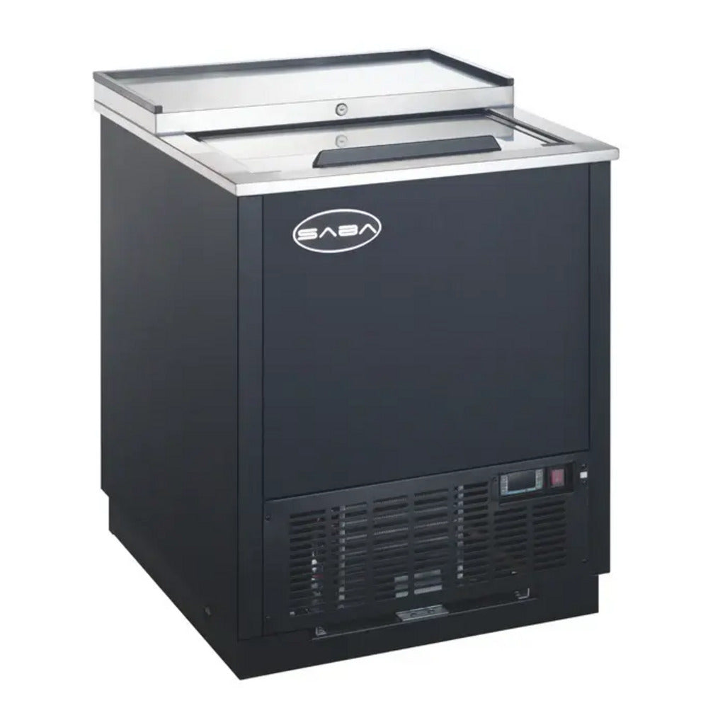 SABA SGF-25, One Sliding Top 26.4&quot; Underbar Glass Mug Chiller Froster Freezer, 115v