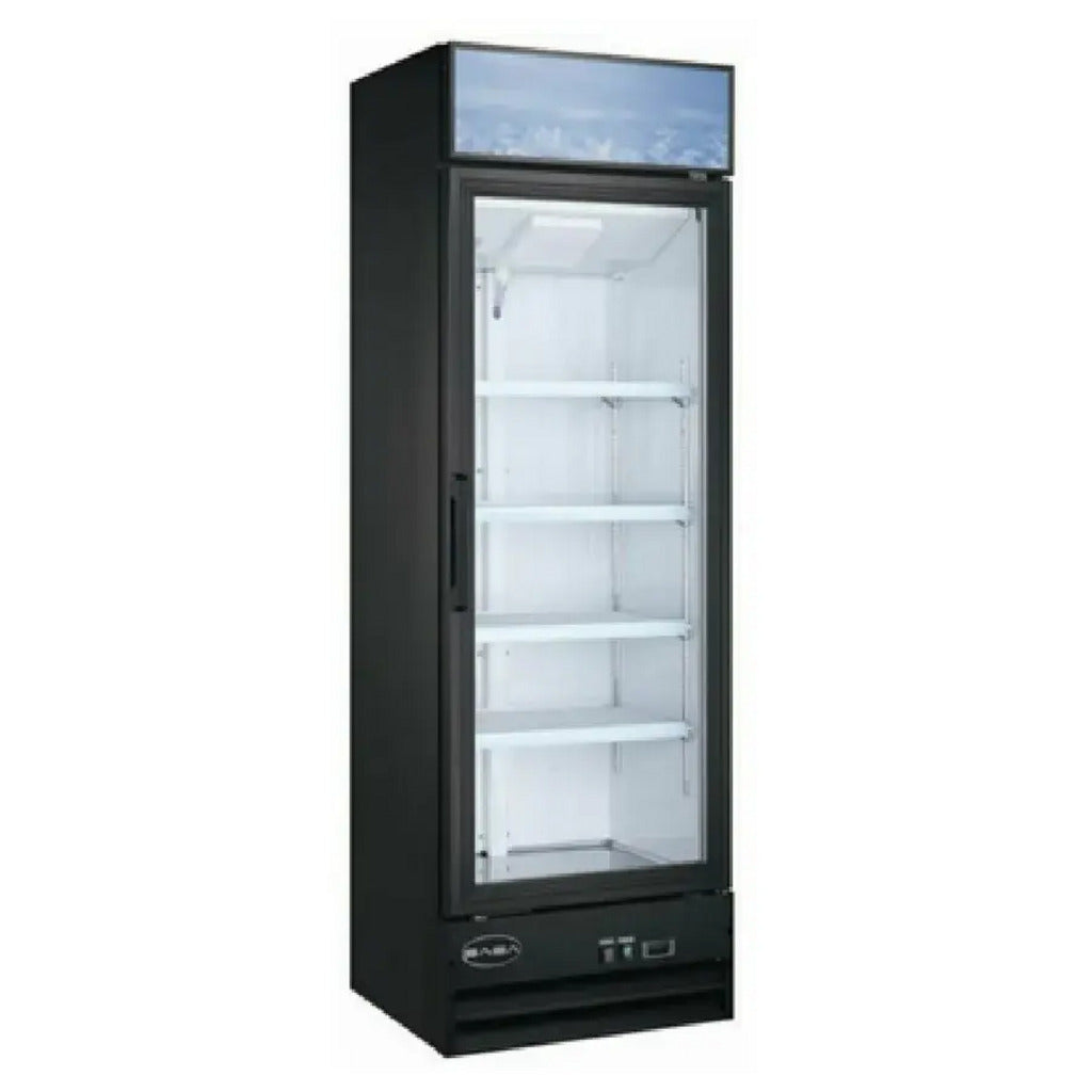 SABA SM-13R, Single Glass Door 25.63&quot; Merchandiser Refrigerator, 14 cu.ft., 115v