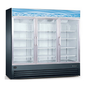 SABA SM-72R, Three Glass Door 78.25" Merchandiser Refrigerator, 63 cu.ft.