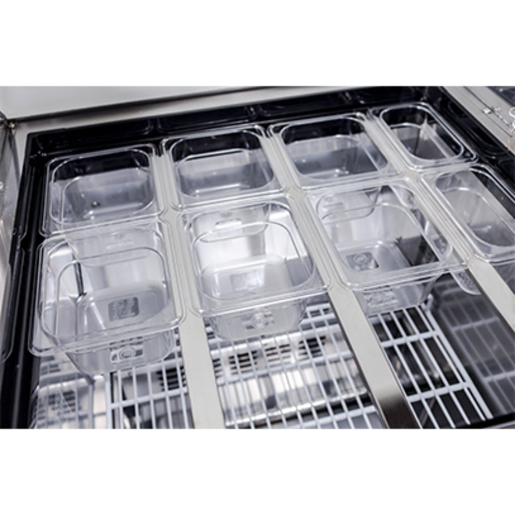 SABA SPS-27-12M, One Door 27&quot; Salad/Sandwich Prep Table Refrigerator (Mega Top)