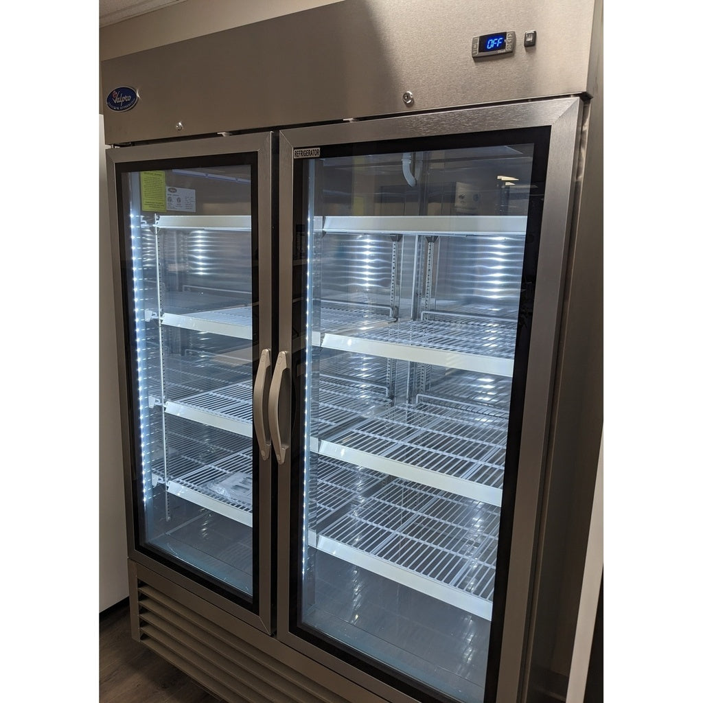 Refrigerador Valpro VP2RG-HC de 54&quot; con dos puertas de vidrio, 49 pies cúbicos
