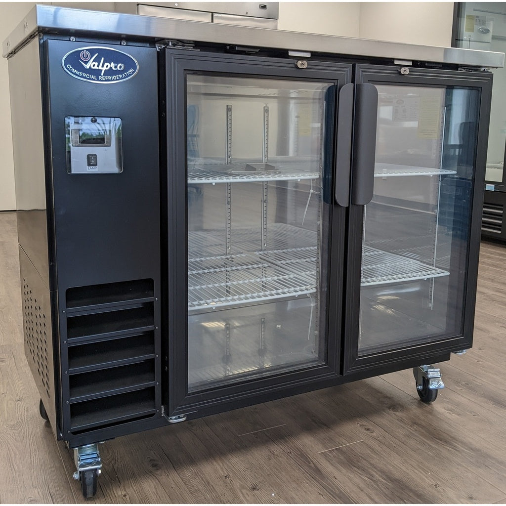 Refrigerador de barra trasera Valpro VP48G de 49” con dos puertas de vidrio