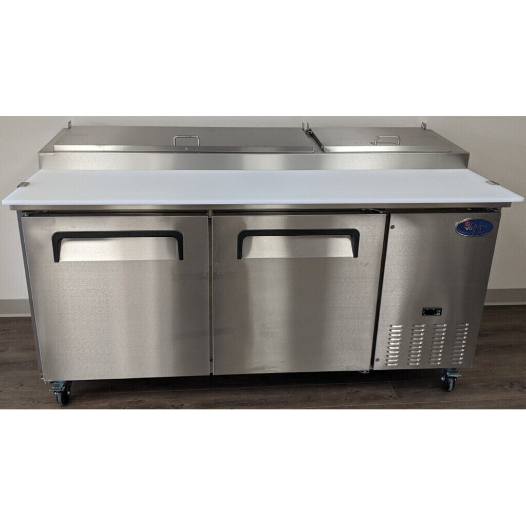 Valpro VPP71-HC, Two Door 71&quot; Pizza Prep Table Refrigerator