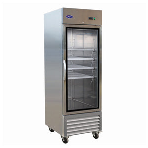 Valpro VP1RG-HC, One Glass Door 27" Reach In Refrigerator, Stainless Steel, 23 cu.ft.