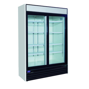 Valpro VP2R-48LHC Refrigerador exhibidor de dos puertas corredizas de vidrio 48 pies cúbicos
