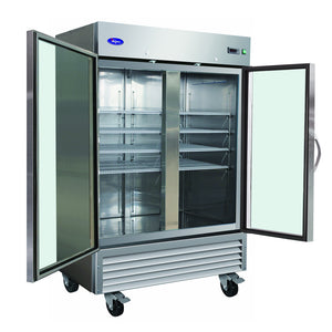 Refrigerador Valpro VP2RG-HC de 54" con dos puertas de vidrio, 49 pies cúbicos
