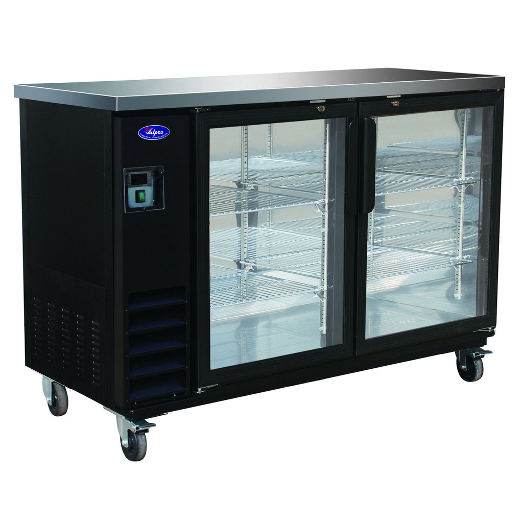 Refrigerador de barra trasera Valpro VP60G de 61” con dos puertas de vidrio