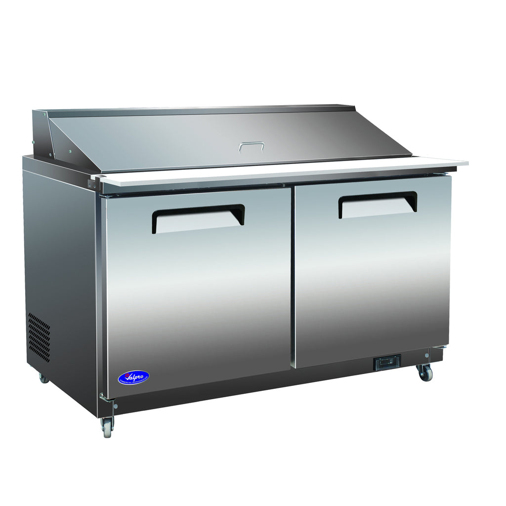Valpro VP60SM-HC, Two Door 61&quot; Salad/Sandwich Prep Table Refrigerator (Mega Top)
