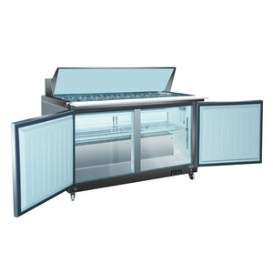 Valpro VP60SM-HC Mesa para preparar sándwiches/ensaladas de 24 sartenes de 61" (Mega Top)