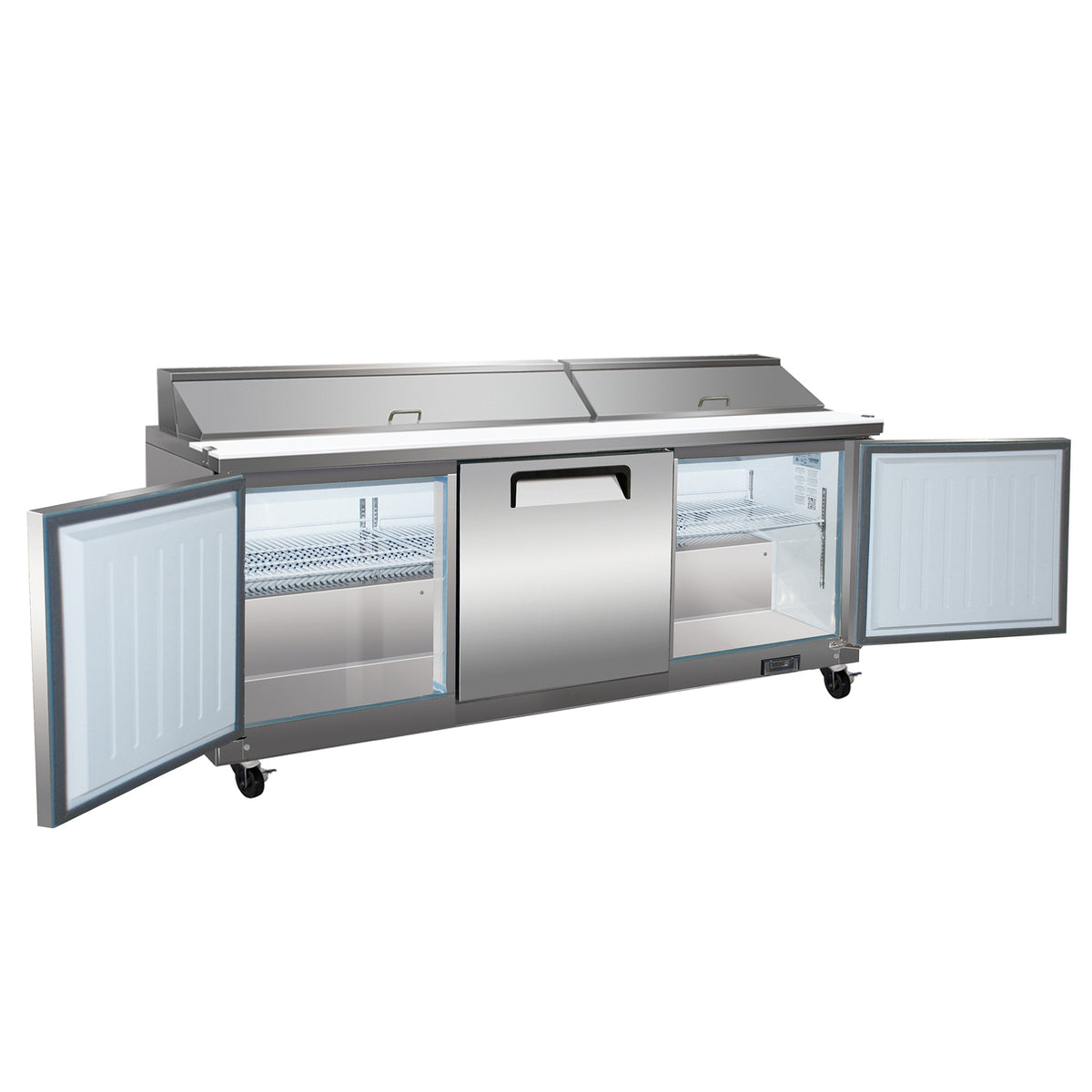 Valpro VP72S-HC, Three Door 72&quot; Salad/Sandwich Prep Table Refrigerator (Standard Top)