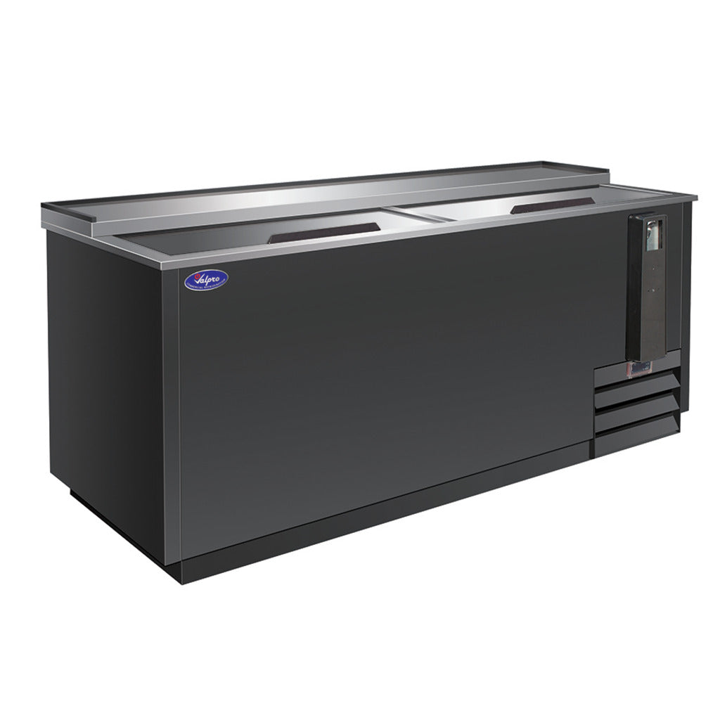 Valpro VPB65, 65” Back Bar Bottle Cooler, Two Sliding Lockable Lids