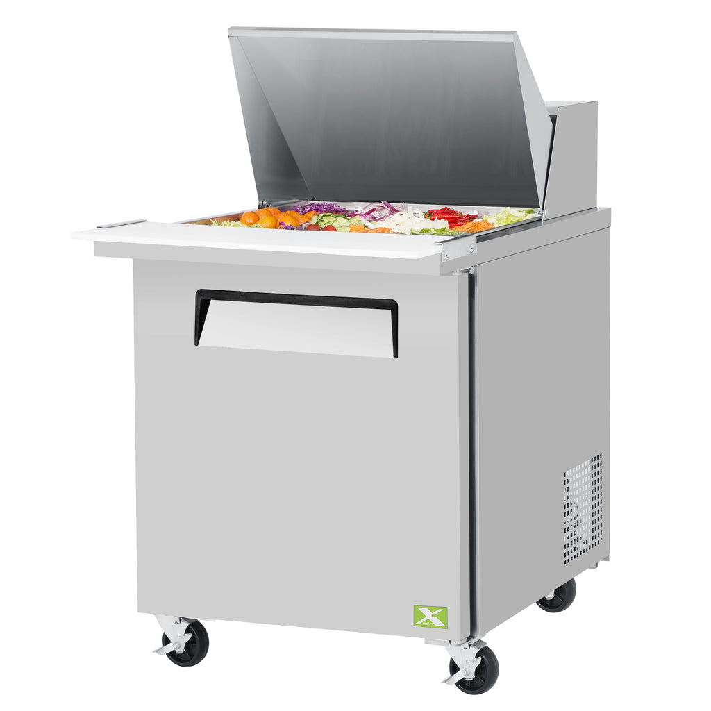 Refrigeration X, XST-28-12-N6, 27&quot; One Door Mega Top Sandwich/Salad Prep Table Refrigerator, 12 Pans
