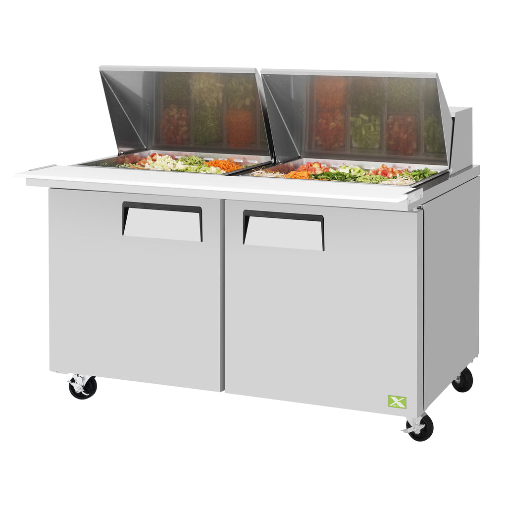 Refrigeration X, XST-60-24-N, 60&quot; Two Door Mega Top Sandwich/Salad Prep Table Refrigerator, 24 Pans