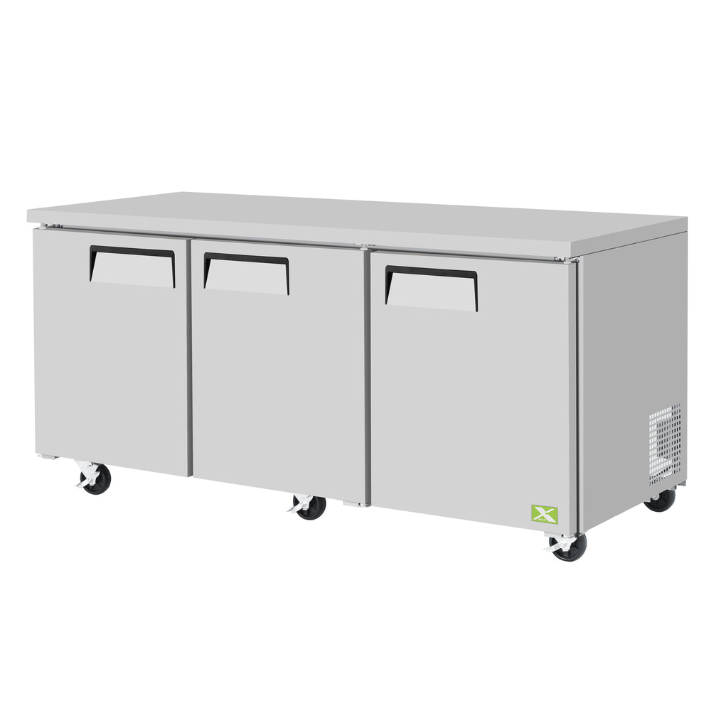 Refrigeration X, XUR-72-N, 73&quot; Three Door Undercounter Refrigerator, 18.8 cu.ft.