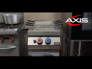 Axis AX-GPC-2 Pasta Cooker, Double Tank, Gas, (2) 10.5 Gallon Capacity