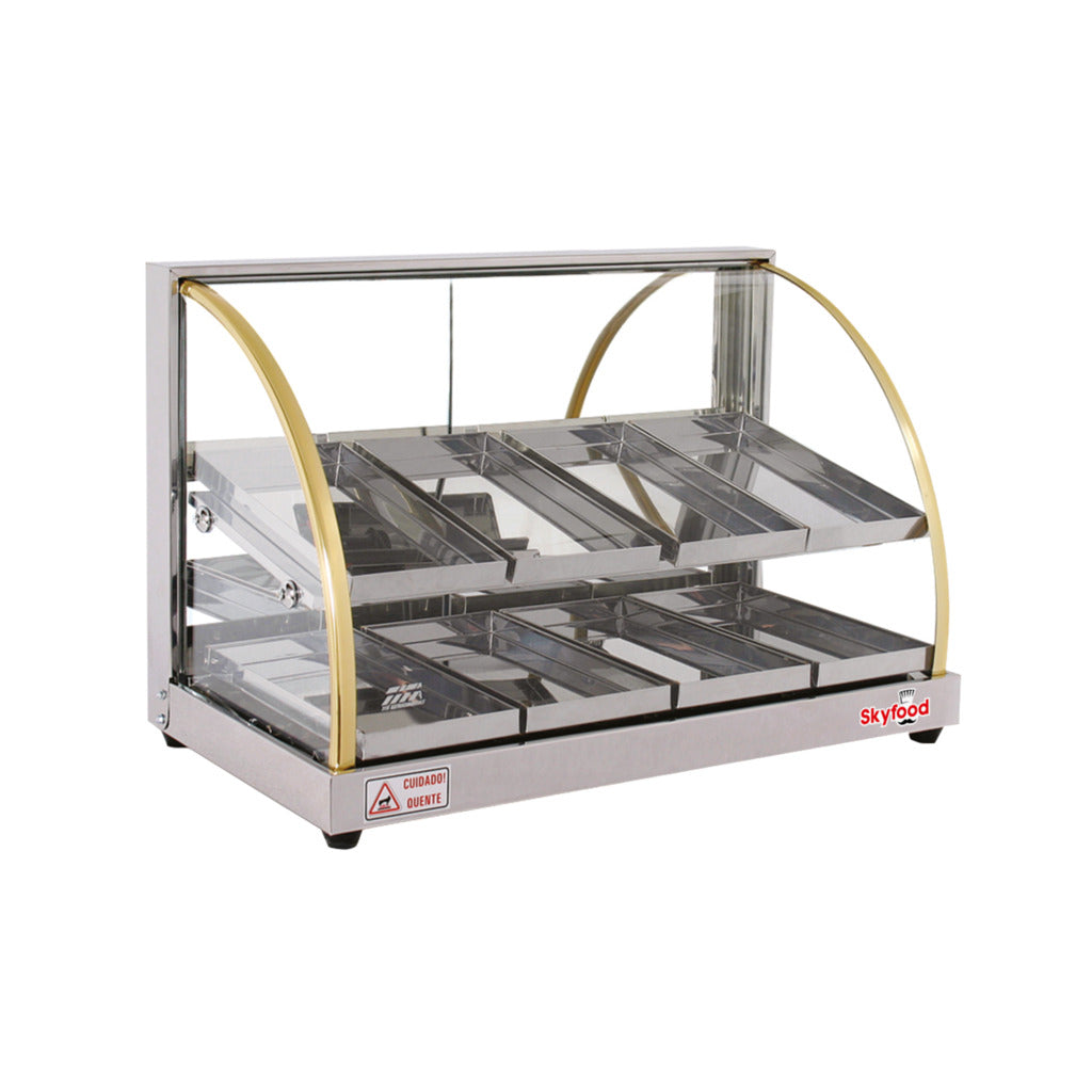 Skyfood FWDE2-25 Economy 24-3/4" Full Service Countertop Heated Display Case - (2) Shelves, 110v