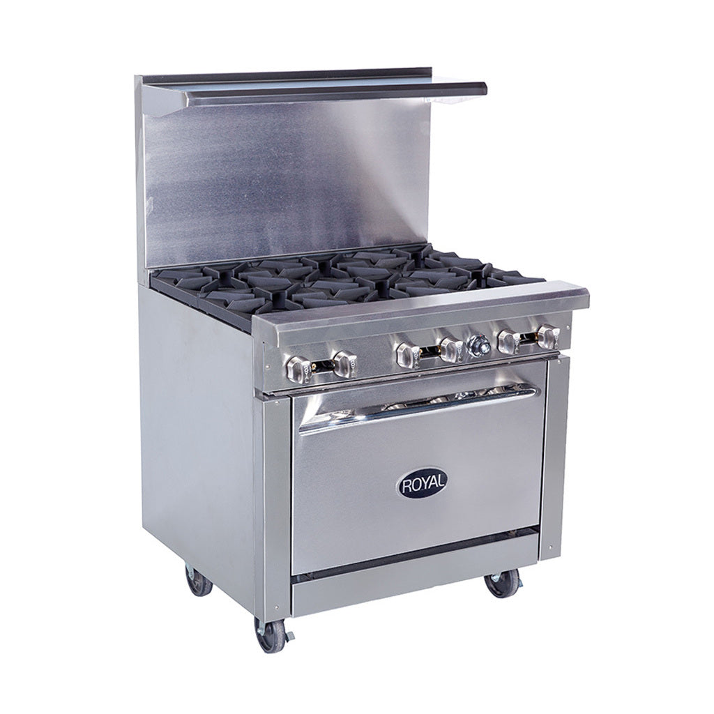 Royal RR-6, Four Burner Gas Range with Oven