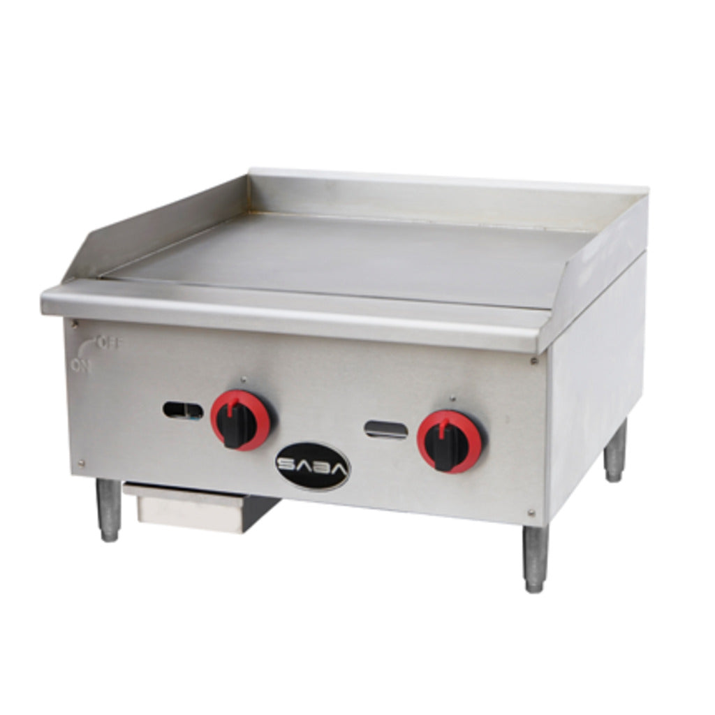 SABA MG-24 24″ Countertop Gas Griddle w/Manual Controls 60,000 BTU