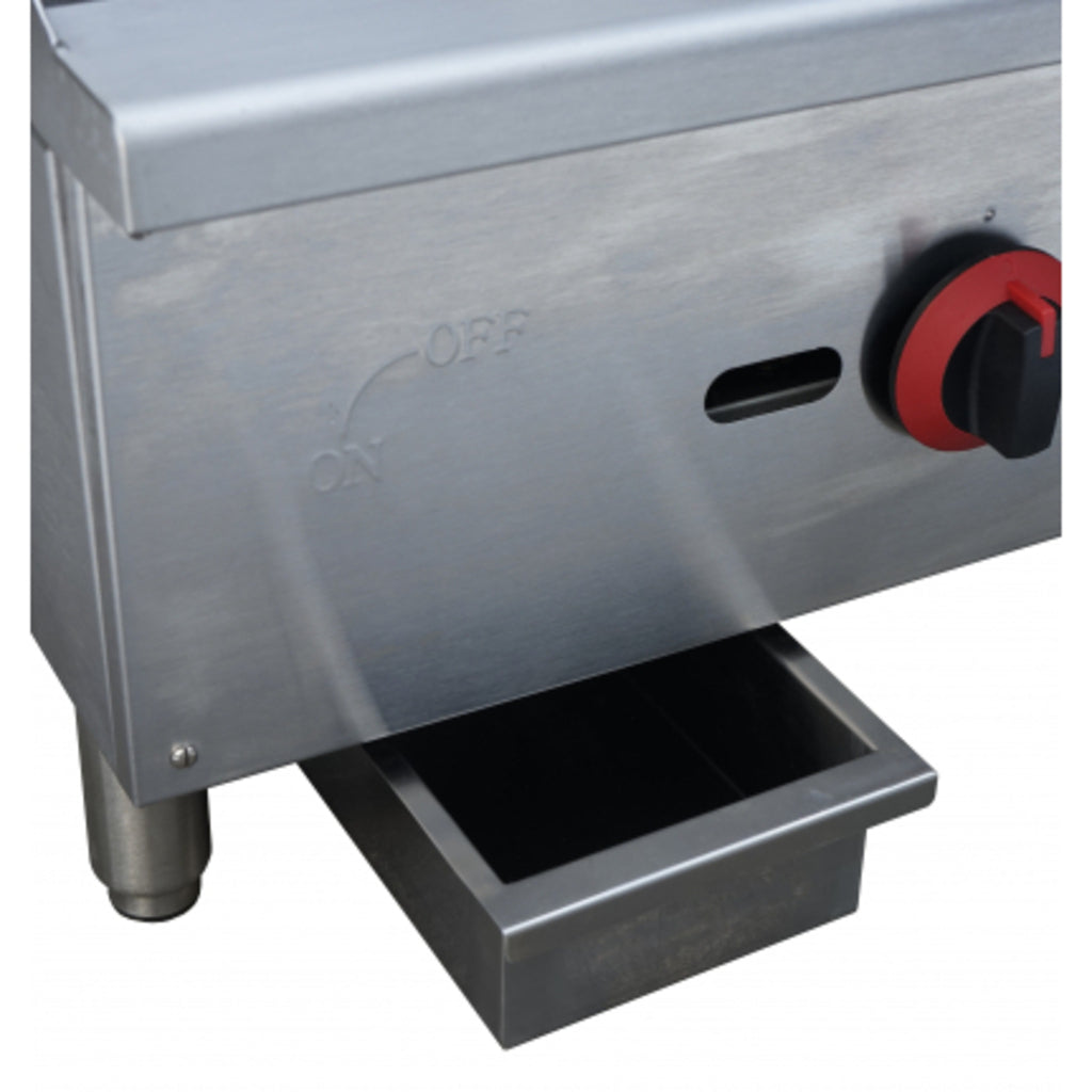 SABA MG-48T 48″ Countertop Gas Griddle w/Thermostatic Controls, 5/8&quot; Thick Plate 120,000 BTU