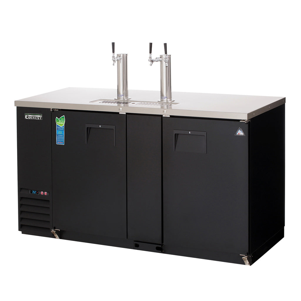 Everest EBD3-24, Two Door 68" Kegerator Draft Beer Cooler, Solid Swing Door